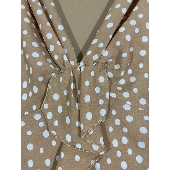 Spence Floral V-Neck Knee Length Flutter Sleeve Sheer Sundress 6 - Picture 10 of 11